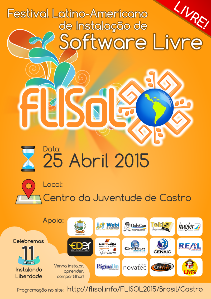 Flisol 2015 CARTAZ CASTRO Flisol 2015 CARTAZ CASTRO